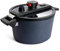 Woll Active Lite Kasserolle mit Active-Lite-Deckel, Silikoneinsatz, Ø24 cm, 13,5 cm hoch, 5 L, mit 2 Seitengriffen-Geeignet für Ceran, Gas, Elektro, Halogen-nicht induktionsfähig, Anthrazit, 124-1DAL