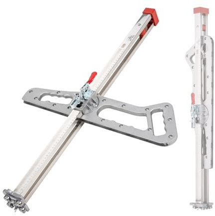 TOPWAY Manual Drywall Cutter with Foldable Aluminum Handle, 60cm Cutting Width, Stainless Steel, Gypsum Plaster Board Cutting Tool for Woodworking DIY Home Improvement