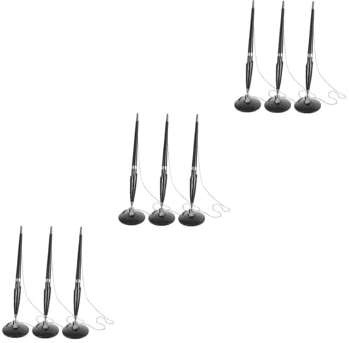 STOBOK 9stücke Multifunktionale Drehkugelschreiber Mit Standfuß Für Büro Konferenzen Und Geschäfte Professionelle Schreibgeräte Für Schreiben Und Einfachen Zugriff