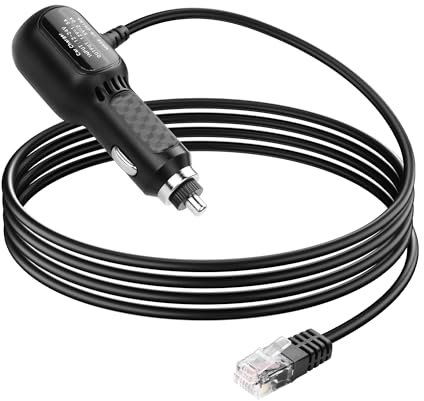 SinLoon Radarwarner-Netzkabel, 12-V-Auto-Zigarettenanzünder-Adapter auf RJ11, Radarwarner-Netzkabel, Boost-Adapterkabel mit USB-Ladeschnittstelle – 1,5 m
