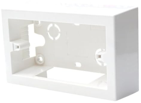 Scatola 504 esterna, da parete, 4 moduli/posti, colore bianco, universale, compatibile con tutte le serie civili, per prese, interruttori, sensori, montaggio esterno