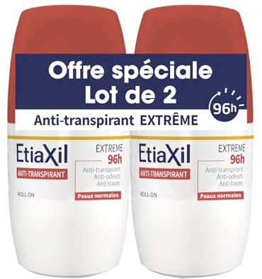 ETIAXIL Antiperspirant deodorant - måttlig svettning - armhålor - extrem 96 h - normal hud - 96 timmars effektivitet