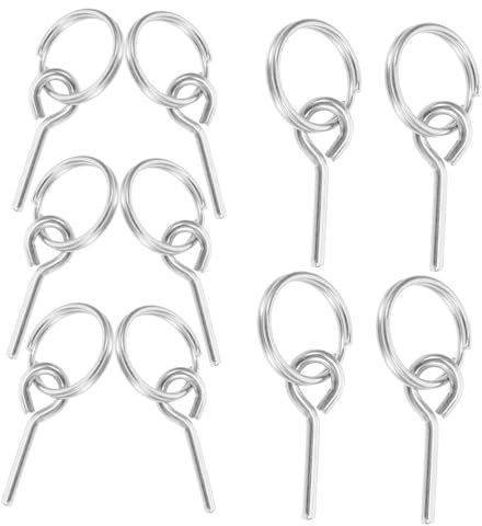jojofuny 10pièces Lot de Connecteurs pour Tente De Camping Broches Extérieur avec Anneau De Corde Accessoires pour Randonnée