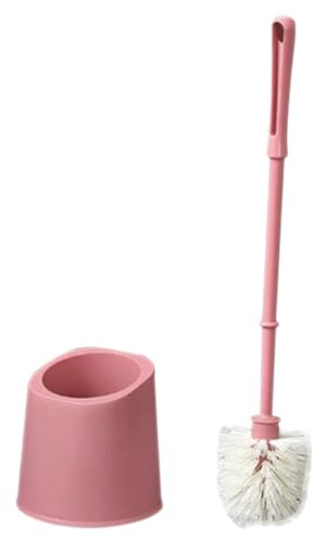 FRCOLOR Cepillo Limpiador de Baño Mango Ergonómico y Cerdas Suaves, Juego de 1 Set de Plástico, Diseño Simple y Hermoso para Oficina y Centro Comercial