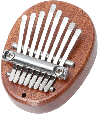 ULTECHNOVO Mini Kalimba Piano de Pulgar de Madera 8 Notas, Instrumento Musical Portátil y Compacto, Pequeña Kalimba Adecuado para Principiantes y Niños, Práctica para Aprendizaje y Ocio