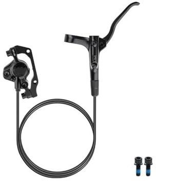 MT200 Cykel Hydraulisk Skivbroms MTB-broms 800mm 1600mm Cykelbroms 2 Kolv 3 Finger Stålspak Cykeldelar(Black Left Rear)