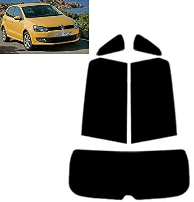 Passgenaue Tönungsfolie für Polo 5-Türen 2009-2017 Heck/Seitenscheiben (20% Schwarz)