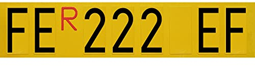 StickerLab - Targa Ripetitrice in Alluminio Catarifrangente, Made in Italy - Targa Portabici, Carrelli e Rimorchi - Targhe di Dimensioni Originali, Caratteri Omologati e R Rossa Inclusa