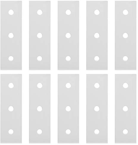 Fafeicy Piastre di Giunzione Piatta in Alluminio 10 Pezzi per Rinforzo di Giunti a Superficie Piana, Ideale per Recinzioni e Strutture con MOD. 3030-3 Fori