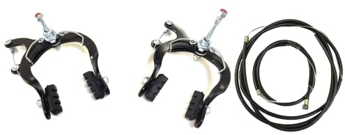 AARNAV 1 Pair U Shape Bike Brake For Mountain Bike And MTB, BMX Brake Clamps, Road Bike Brakes, Bicycle Front And Rear Caliper Brake Set with Pads And Cables for Bicycle