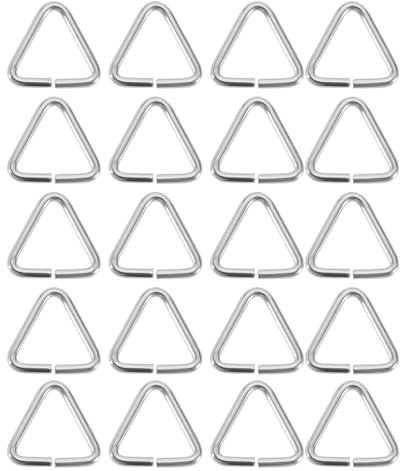 EMSea 20pcs Bouchon d'évier Boucle Triangulaire Bouchon de Vidange Chaîne Triangles Crochet pour Baignoire Évier de Cuisine Salle de Bains Lavabos Bouchon pour Canalisation Chaîne Triangles Boucle