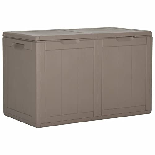 Rantry Casa Baule da Giardino Baule da Esterno Cassapanca Contenitore da Esterno Panca Contenitore da Esterno Panca da Esterno con Contenitore Cassapanca Esterno 180 L Marrone in Rattan PP Casa Mobili
