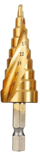 Broca Escalonada, Broca Cónica HSS Para Metal, Madera, Perforación Taladro de corte de metal Plásticos, de 4 a 20 mm