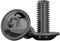 Drenky M5 Viti A Testa Bombata Con Flangia 20 Pezzi Inox Nero M5x20mm Acciaio Inox ISO 7380-2 Bullone Filettate Completamente