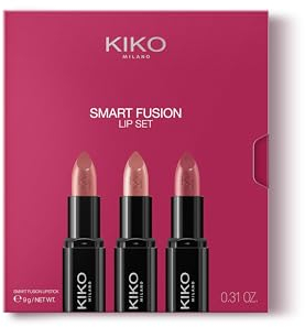 KIKO Milano Smart Fusion Lip Set 03, Kit Labbra Con 3 Rossetti Dal Finish Luminoso