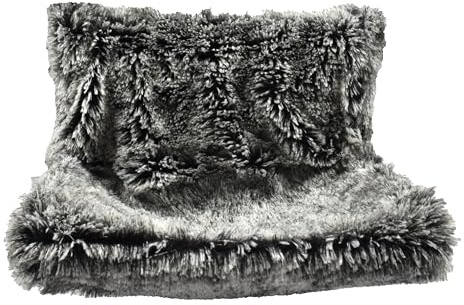 Bobby Poilu - Cuccia Termosifone Gatto, Cuccia gatto da calorifero interno morbida con gancio, colore nero/bianco, 47X30X25 cm