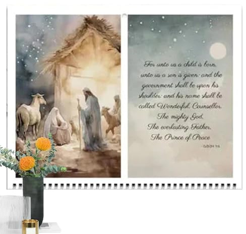 Calendario de pared de Jesucristo 2024 – Calendario de Jesucristo 2024 Calendario de carteles de Jesús sobre el tema de Jesús Fe cristiana, planificador de 12 meses Calendario actual Calendario