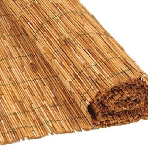 LoviStore Arella Tapparella in Bambù 150 x 300 cm con Carrucola Giardino Ombra Recinzione Canniccio Cannette Stuoia Interno Esterno Ombreggiante in Bamboo Balcone Tettoia Copertura Arelle Canna