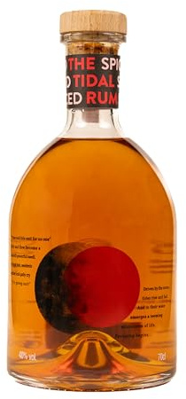 Tidal Spiced Rum - Infused with Rare British Red Dulse | Unique Dark Chocolate, Sea Salt and Pepper Flavour | Award Winning Distillery | Taste of the Tide, 70cl (40% ABV)