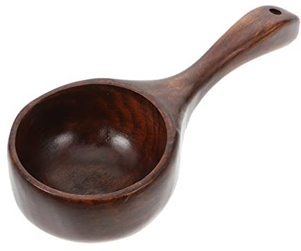 Cabilock Cuchara De Madera Roja De 21x8 Cm, Cuchara Multifuncional Para Cocina, Cucharón Ergonómico De Madera, Utensilio Para Sopa y Café, Uso Doméstico y Profesional