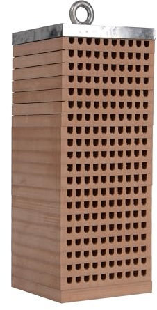 UNUS Bienenhotel Mauerbienen Holz mit 200 Löchern Zinkdach Insektenhotel 40x16x16cm