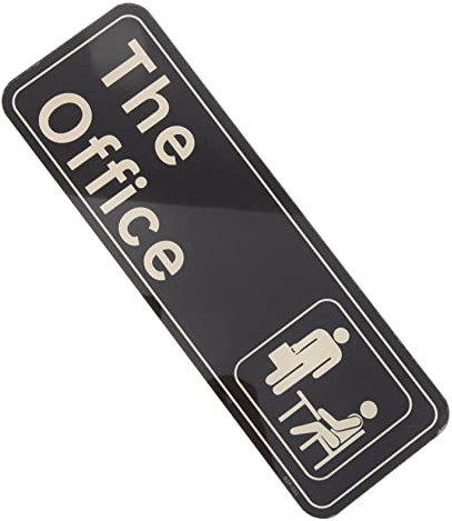 HOMSFOU Cartel de Oficina Acrílico Autoadhesivo Letrero para Puerta Letrero Informativo sin Perforaciones Decoración para Oficina Empresarial 20X10 Cm