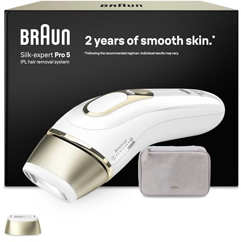 Braun Silk·expert Pro 5, Epilatore Luce Pulsata Smart, Epilazione Laser Peli Donna A Casa, Riduzione Permanente Dei Peli, Con 1 Testina E Custodia, PL5100
