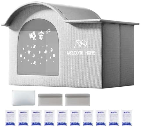 Maison de refroidissement pour animaux de compagnie – Niche réfrigérée pour la relaxation des animaux, respirante avec barrière thermique, matériel félin, tanière ventilée pour terrasses