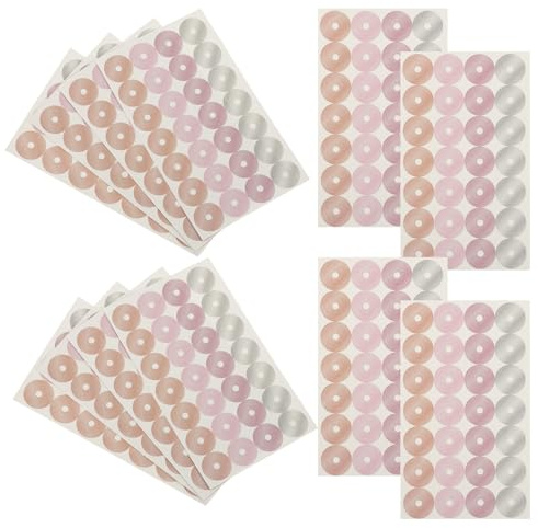TINEASUR Ring Reinforcement Stickers for Loose-Leaf Paper, Self-Adhesive Hole Reinforcement Labels, 16 Sheets, Easy to Attach, Suitable for Home and Official Documents