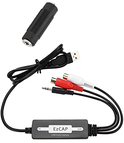 GRACETOP Audio USB Capture, La Scheda del Registratore di Acquisizione Audio USB Converte Le Cassette dei Giradischi in MP3/WAV, Supporto per Windows XP/Vista / 7/8 / 8.1/10 e Mac