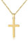 CRASLYMO Kreuz Kette Gold Damen Herren mit Klein Anhänger Kreuz Halskette Gold Geschenke für Männer Frauen Kettenlänge 43cm