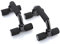 BODYMATE Liegestützgriffe - 2er Set Push-Up Bars - Rutschfeste Griffe Liegestütze - Pushup Bars für Muskeltraining und Krafttraining in schwarz