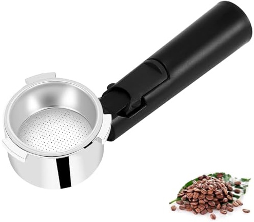 AWAOVV 51mm Espresso Bottomless Portafilter, Coffee Portafilter Holder with Puck Screen, Coffee Machine Handle for Homix Holder 60mm, 15-20Bar Espresso Coffee Maker Parts