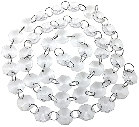 VOANZO 10 cadenas de cristales colgantes de 1 m para decoración de árbol de Navidad, boda, puerta, cortina de joyería