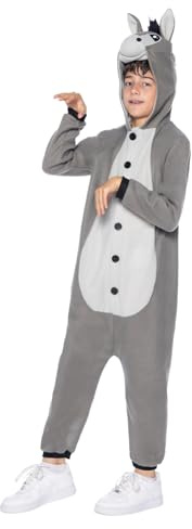 Funidelia Disfraz de burro onesie para niños, Animales - Traje para niños para fiestas, Carnaval y Halloween - Talla 10-12 años