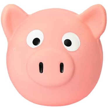 Quietschspielzeug für große Hunde – Lustiges sensorisches Quietschball – Zungenquietschendes Hundespielzeug, Grunzen-Quietscher, Welpenkauspielzeug, niedlicher Latexball