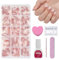OKAQEE 240 Stück Short Falsche Nägel Tips Set - Kurz Natürliche Künstlich Falsche Nägel zum Aufkleben - Nude Gradient Künstliche Fingernägel für Nail Extensions mit Box (Nude Gradient)
