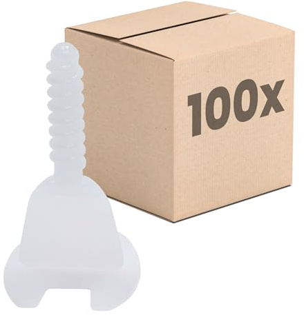 Dalsys 100x Gängade clips, kaklingsnivelleringssystem 3mm