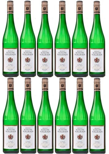 Schloss Vollrads 1716 Cabinet trocken Riesling VDP. ORTSWEIN trocken Weißwein Deutschland inkl. FeinWert E-Book (12 x 0,75l)