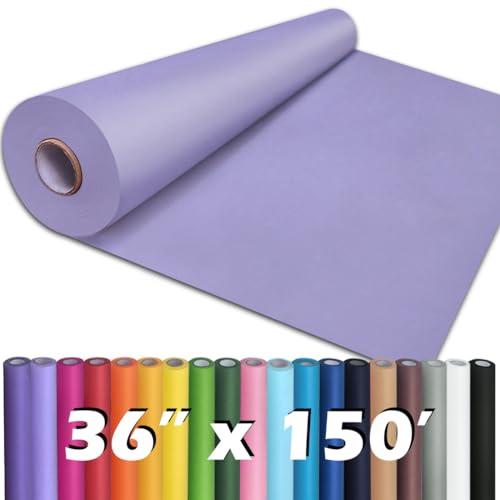 PerkHomy Light Purple Kraft Paper Roll 36 x 1,800 (150') for Gift Wrapping Bouquet Flower Art Painting Craft Writing Packaging Shipping 80GSM 55LB (Light Purple, 36 x 150')