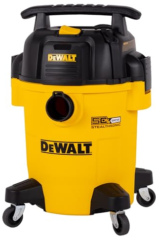 DEWALT 6 Gallon STEALTHSONIC Shop Vacuum Wet and Dry DXV06PL-QT, Ultra Quiet 4 Peak HP Wet Dry Vac for Jobsite & Workshop
