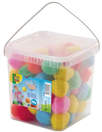 SES Creative 02405 - Lots of Splash Balls - 70 Reusable Water Balloons in Bucket - Use the Bucket to Fill Your Water Balls