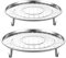 2pc Stainless Steel Steam Rack Set, Round Steaming Stand with Removable Legs, Steaming Rack Stand Steamer Basket Tray for Home Kitchen Cooking Pressure-Cooker Accessories (20cm, 22cm)