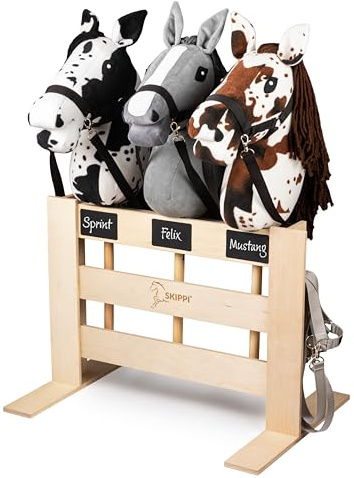 SKIPPI Hobby Horse Paddock para 3 Caballos, Hobby Horse Cuadra, Establo, Recinto, Box