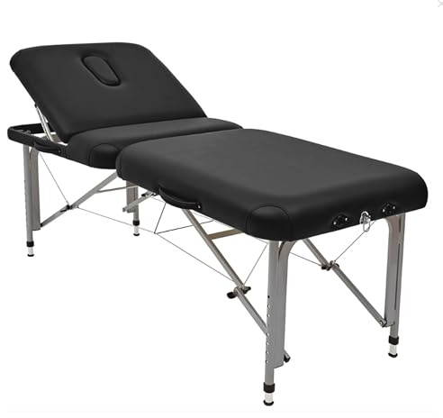 Master Massage Ultra Light, liteMaster 3 Section Massage Table with Face Hole, 14.5kg with Adjutable Backrest, 63.5cm