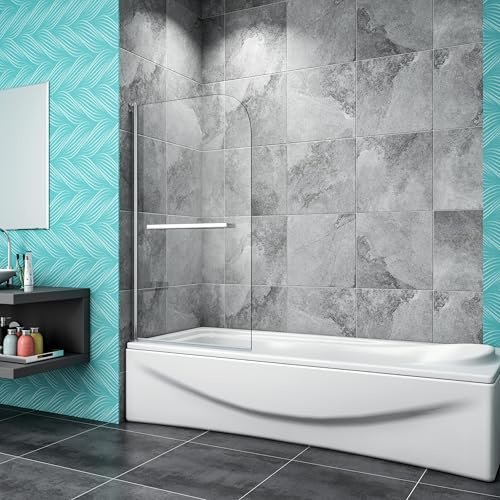 SLINE SANITARY New Aica 800x1400mm 180% Pivot Shower Bath Screen Overbath Door Panel Walk in