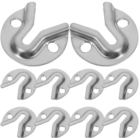 CHILDWEET 10pcs Metal Picture Frame Hangers Round Brackets, Heavy Duty Mirror and Photo Frame Hooks for Wall Mounting, Suitable for Canvas, Shelf and Furniture Hanging in Home and Office