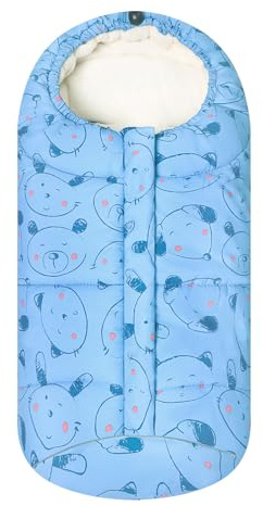 Bebé Saco de Dormir 3 Tog, Mantas Envolventes Invierno para Cochecito 0-6 Meses, Azul