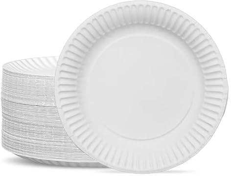 G4GADGET 200 x Paper Plates 23cm - 9inch Paper Plates