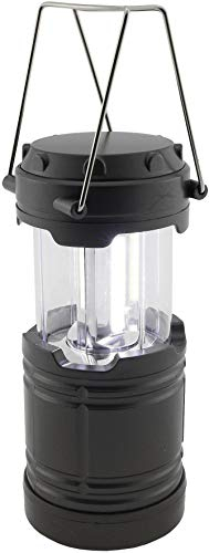 ChiliTec Lampe de camping LED 3W COB, fonctionnant sur batterie, avec poignée, robuste et flexible, gris/anthracite
